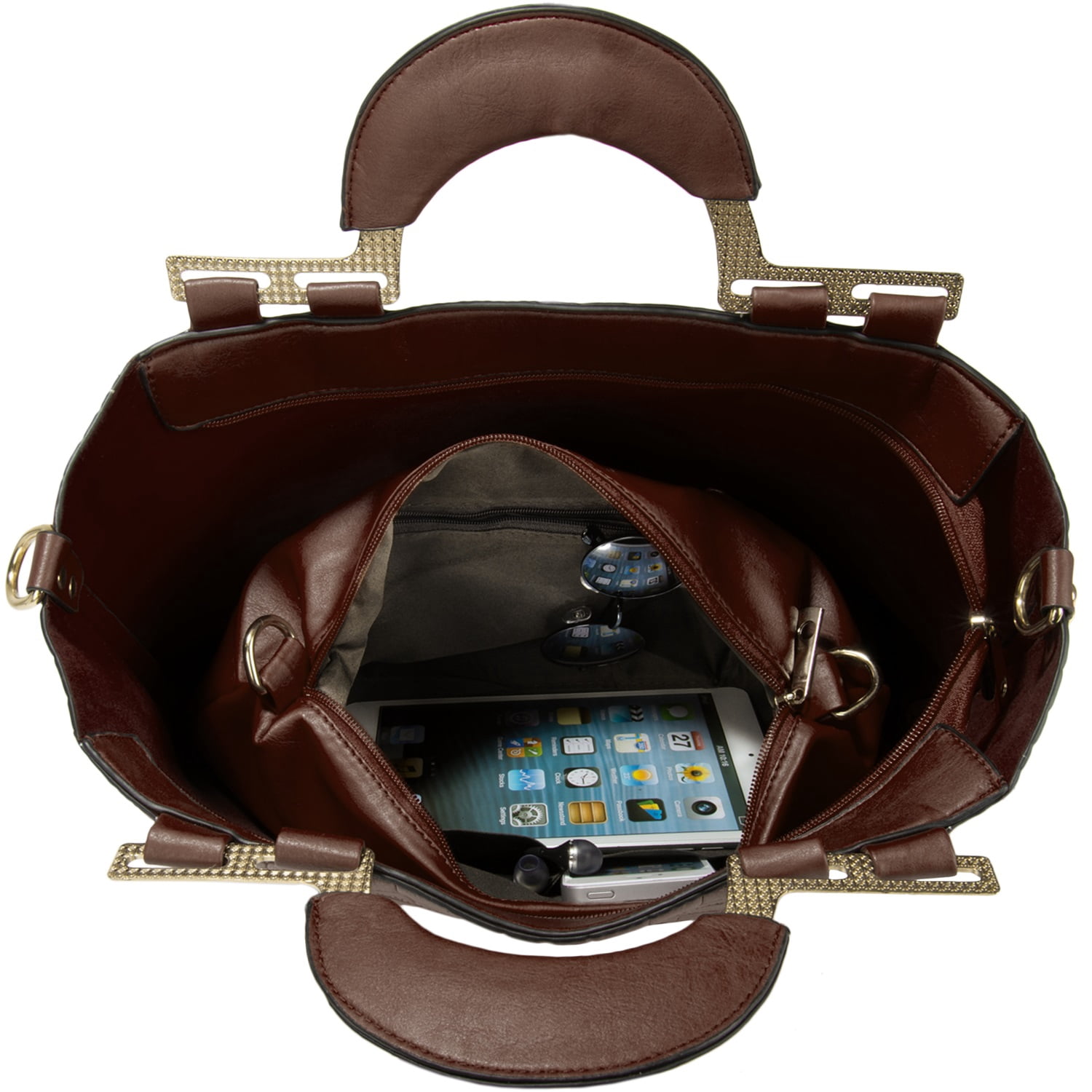 Women's Faux Reptilia Hand Bag with Adjustable Strap for Daily Use