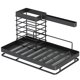 thumbnail image 1 of Bandeja de almacenamiento Organizador de fregadero de cocina Caddy con bandeja de drenaje Esponja Cepillo para fregar Soporte de paño de cocina Estante de mostrador Tratamiento de superficie antioxida Eccomum Bandeja de almacenamiento, 1 of 7
