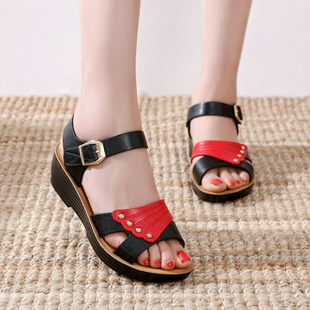 

Vedolay Nude Sandals for Women Women s Casual Summer Arch Support Orthopedic Sandals Black 6.5