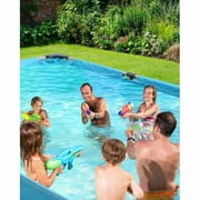 GASKY 15FT Swimming Pool Metal Frame Rectangular Frame Outdoor Backyard Above Ground Family Teenagers Splash