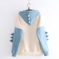 thumbnail image 2 of Women’s Hoodies Sweatshirts Print Fashion Dinosaur Tops Casual Long Sleeve Sweatshirt Women’s Hoodies for Everyday Comfort and Stylish Layering Blue XXL, 2 of 6