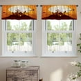 thumbnail image 2 of LALILO Kitchen Curtain Valance Grunge Shapes Simple Modern Rod Pocket Window Curtain 52"x 18" Set of 2, 2 of 7