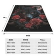 thumbnail image 3 of Salouo Rose Full Moon Black Wolf Print Bed Blankets,Flannel Blanket Comfortable Air Conditioning Blanket Lightweight Blanket for Sofa Bed Travel & Couch -40"x30", 3 of 8