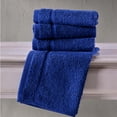 thumbnail image 2 of Hawmam Linen Royal Blue Hand Towels Set of 4 - 16' x 29', 100% Turkish Cotton, 600 GSM, Quick Dry Bathroom Towels, Soft and Highly Absorbent, Eco-Friendly Luxury Towels for Face, Hair, Gym, Spa, 2 of 3