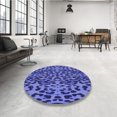 thumbnail image 4 of Ahgly Company Machine Washable Indoor Rectangle Transitional Light Slate Blue Area Rugs, 7' x 10', 4 of 7
