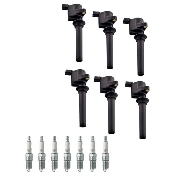 Set of 6 ISA Ignition Coils and 6 Spark Plugs Compatible with  2005-2006 Mazda Tribute S Sport Utility 4-Door 3.0L 2968CC 181Cu Replacement for FD502