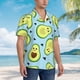 thumbnail image 3 of Fotbe Avocado and Hearts Camisa Hawaiana para Hombre Unisex – Camisa Casual de Verano con Botones de Manga Corta de Algodón y Lino,Medium, 3 of 7