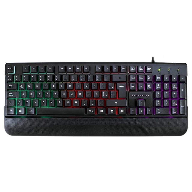 Teclado Gamer Balam Rush BR-931359 Iluminación LED USB Color Negro