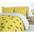 thumbnail image 5 of Ambesonne Umbrella Duvet Cover Sets, Rain Accessory Pattern, 2-King, Yellow and Violet, 5 of 7