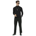 thumbnail image 3 of YuKaiChen Men's Casual Turtleneck Slim Fit Basic Tops Lightweight Pullover Sweater Black M, 3 of 5