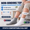 thumbnail image 6 of Diabetic Socks for Men & Women| Non-Binding Loose Fit | 5 Pairs Ankle - Breathable Mesh Fabric All-Day Comfort,Size 10-13, 6 of 6