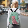 thumbnail image 7 of FORMRS Mini Backpack Purse for Women Travel Daypack Casual Shoulder Bag, Big Pink Cheetah, 7 of 7