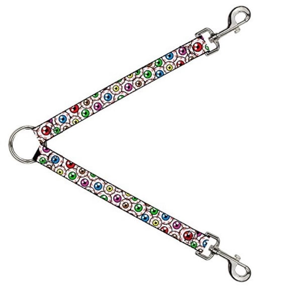 Buckle Down Dog Leash Splitter Eyeballs Stacked 1 Foot Long 1 Inch Wide