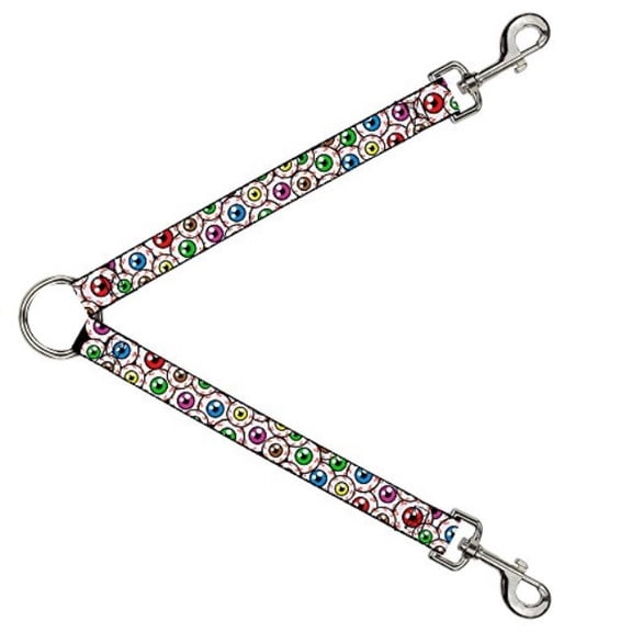 Buckle Down Dog Leash Splitter Eyeballs Stacked 1 Foot Long 1 Inch Wide