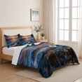 thumbnail image 5 of Queen Quilt Set 90''x96'', Beach Reef Lightweight Bedspread Coverlet Set with 2 Pillow Shams, Beach Sunset Ocean Waves Natural Scenery Breathable All Season Quilt Bedding for Bedroom/Guest Room, 5 of 9
