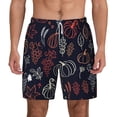 thumbnail image 2 of Goofa Thanksgiving Printed Men's Swim Trunks Board Shorts Quick Dry Mens Swimming Trunks with Compression Liner,Breathable Fit Hawaii Beach Shorts-Small, 2 of 9