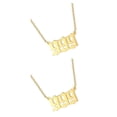 thumbnail image 3 of maskred Collier Pendentif Numéro Femmes Femmes en Acier Inoxydable Choker Bijoux Cadeau Quotidien Porter Cou Chaîne Longue Type9 2Set, 3 of 6