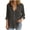 Black, variant on Womens V Neck Roll up Sleeve Button Down Blouses Tops Gauzy Shirt Lightweight Casual Travel Blouse
