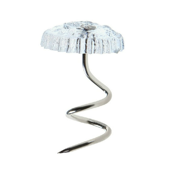 IBASETOY 20Pcs Anti Rust Spiral Nails Clear for Upholstery Bedskirt and Furniture Covers