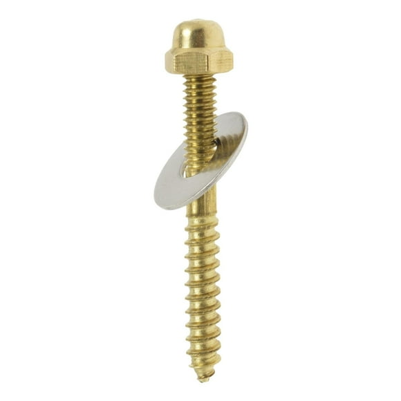 Tornillos Para Inodoro Fluidmaster 1/4"X2.5" Latón Dorado