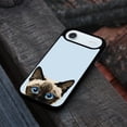 thumbnail image 4 of WIRESTER Shockproof Soft Rubber Cover Case for Apple iPhone 17 Air 6.6" 2025, Animal Siamese Kitten Cat On Pale Aqua Background, 4 of 5
