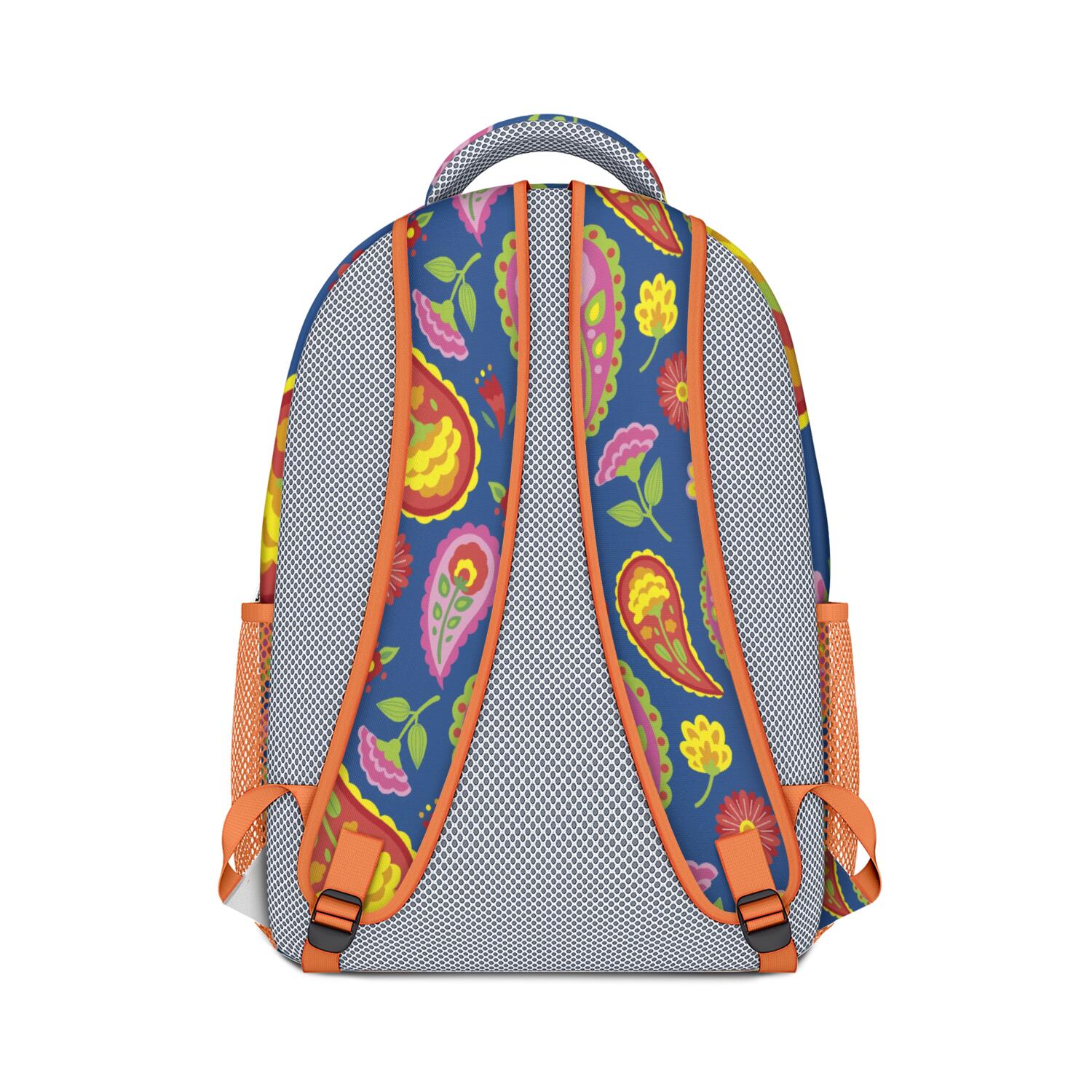 Boho Chic Paisley Backpack - Waterproof & Lightweight Bookbag for College Students & Commuters