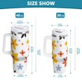 thumbnail image 6 of Yayeee 40oz Stainless Steel Tumbler with Straw and Handle Double-Wall Insulated Travel Water Bottle, Colorful Retro Floral, 6 of 8