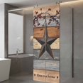 thumbnail image 4 of Texas Star Vintage Window Privacy Film, Berry Grey Blue Brown Wooden Static Cling UV Sun Blocking Tint Film Heat Control Windows Films for Bedroom Bathroom, Window Stickers 23.6"x59", 4 of 8