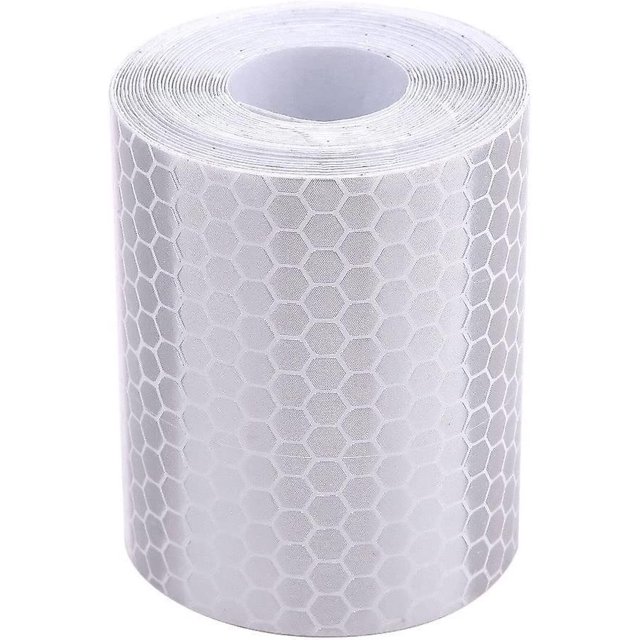 Cinta reflectante, 5 cm de ancho * 3 m de largo, reflectores de camión de tractor de remolque de motocicleta automotriz, advertencia de seguridad (blanco) Banban ZefeiWu 8390613842251