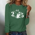 thumbnail image 2 of Christmas Sweatshirts for Women Plus Size Crew Neck Pullover Tops Casual Loose Cute Graphic Long Sleeve Shirt (Green 2XL), 2 of 4