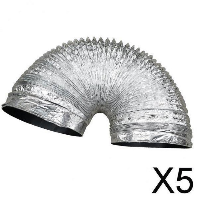 Manguera de conducto de aluminio flexible Soledad 5 piezas 8 cm 5 pies