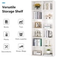 thumbnail image 2 of KIOOTTO 12-Cube Storage Organizer, 72" Tall Modern Bookcase and Display Shelf, Vertical or Horizontal Placement for Home Office & Living Room, White, 2 of 7