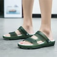 thumbnail image 3 of 2025 men's flat slippers, quick drying shower and bathroom sandals, comfortable and breathable soft soled toe exposed non slip home casual shoes, 3 of 6