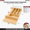 thumbnail image 4 of Rev-A-Shelf Natural Maple Right Size Utensil Drawer Insert, 10-1/4"x19-1/2, 4 of 11