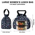 thumbnail image 5 of Pioneer Flower Floral Print Pattern Drawstring Lunch Bag Women - Drawstring Lunch Bag Insulated for Work Office - Stain-Resistant Large Lunchbags for Women with Multi-Pockets, 5 of 6