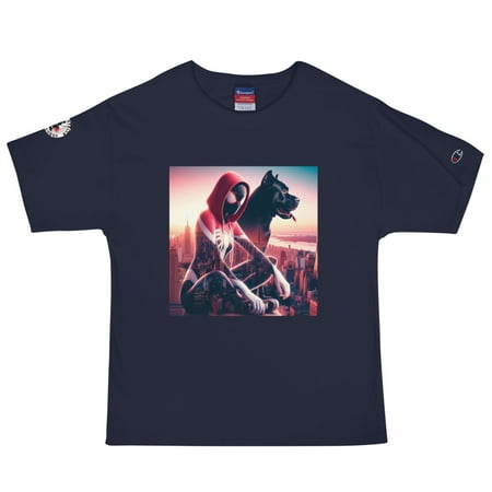 Cane Corso and Spidey Champion T-Shirt (Navy, L)