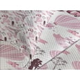 thumbnail image 4 of Ambesonne Paris Quilted Bedspread Set 3 Pcs, Kissing Couple Valentines, Queen Size, Pale Pink Rose, 4 of 5