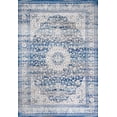 thumbnail image 3 of JONATHAN Y BOHEMIAN FLAIR 3 x 5 Area Rug, Scala Ornate Bohemian Medallion - Blue/Dark Gray, BMF109A-3, 3 of 7