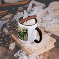 thumbnail image 5 of 3dRose, Green Dragon II, 11oz Two-Tone Black Mug, 5 of 7