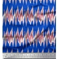thumbnail image 1 of Soimoi Velvet Fabric Zig Zag Abstract Print Fabric by the Yard 58 Inch Wide, 1 of 3