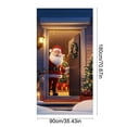 thumbnail image 2 of BAOPAI 70.86x35.43in Christmas Door Cover Decorations Santa Claus Front Door Cover Xmas Hanging Banners Background for Christmas Xmas Holiday Winter Home Indoor Outdoor Decorations(Red), 2 of 6