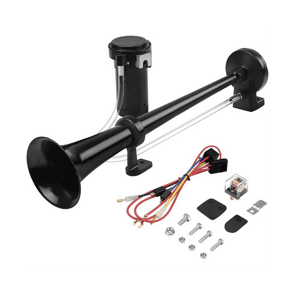 150Db 24V Train Horn for Truck, Single Trumpet Truck Air Horn, for 24V Vehicles Train Car Ship Boat Lorry, 17 Inch