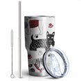 thumbnail image 2 of 30oz Scribble Dogs Tumblers Stainless Steel Tumbler with Lid and Straw,Vacuum Insulated Double Wall Travel Tumbler Cups Mug with Cleaning Brush for Coffee,Tea, 2 of 7