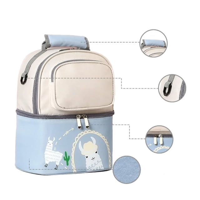Bolsa de transporte para biberones, bolsa de transporte para enfriar leche materna, mochila para lonchera, mochila aislante para lonchera, diseño de primera clase