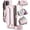 Pink, variant on For iPhone 11 Crossbody Wallet Case with Card Slots Zipper Pocket,PU Leather Magnetic Flip Folio Wristlet Shoulder Strap 3-in-1 Crossbody Phone Case Wallet for Women Men,Black