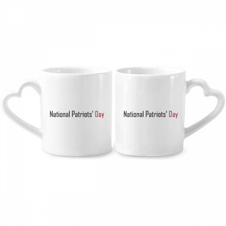 

Canada National Patriots Day Blessing Couple Porcelain Mug Set Cerac Lover Cup Heart Handle