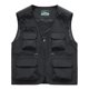 thumbnail image 2 of V Cuello Tanque, Chaqueta de Trabajo sin Mangas Sólida con Cremallera Y Bolsillos Múltiples, Abrigo de Lana de Moda para Hombres, 2 of 3