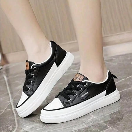 Brand New Autumn-Style Women s Flat White Sports Shoes. Made Of High-Quality Materials With A Soft Sole And Light Weight They Are Suitable For Students To Run And Do Sports. They Are Versatile