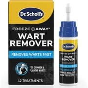 Dr. Scholl's FREEZE AWAY® WART REMOVER, 12 Applications // Doctor-Proven Freeze Therapy to Remove Common and Plantar Warts Fast, 12 Treatments