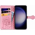 thumbnail image 5 of Wallet Phone Case for Samsung Galaxy S23 FE,Cute Cartoon Cat Dog Pattern PU Leather Case with Magnetic Clasp and Cash Card Slots Holder Holster for Samsung Galaxy S23 FE,CD Pink, 5 of 18